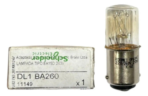 Kit Com 3: Lampada P/ Base Tp Ba15d 260v Dl1ba260 Schneider