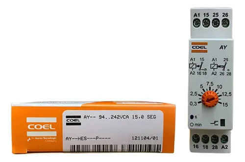 Rele Tempo Ay 15seg 110/220v Coel 220