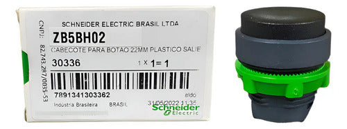 Kit Com 2: Cabecote Para Comutador 22mm Pt Zb5bh02 Schneider Preto