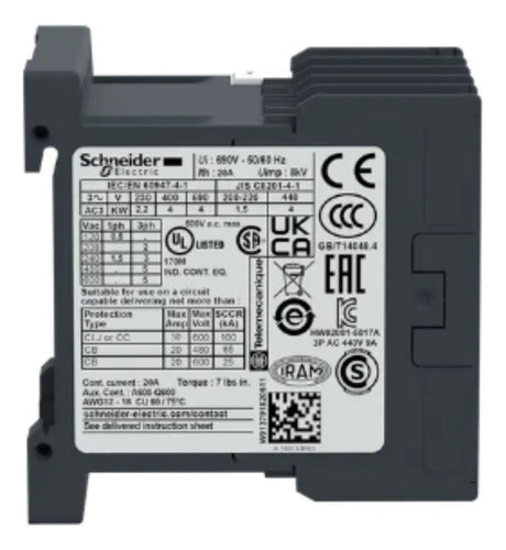 Contator Auxiliar Tesys Lc1k0910m7 Schneider -