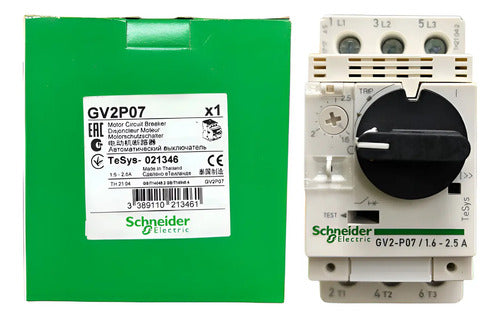 Disjuntor Motor 1,6-2,5a Manopla Rotativa Gv2p07 Schneider 690v 50-60hz