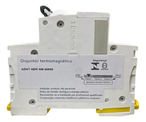 Disjuntor Acti9 Ic60n 3p 25a Curva C A9f74325 Schneider