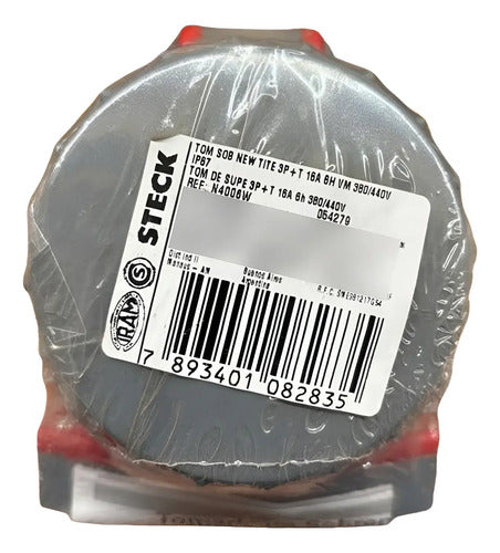 Tomada N4006w 16a 3p+t 380/480v Vm Steck Vermelho