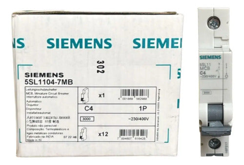 Kit Com 2: Disjuntor 1p 4a Curva C 5sl1104-7mb Siemens