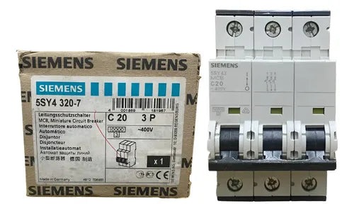 Disjuntor 3p 5sy4320-7 C20 Siemens