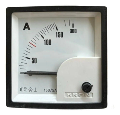 Amperímetro Fm72pc 150/300/5a Travamento Em 75a Ip54 Kron