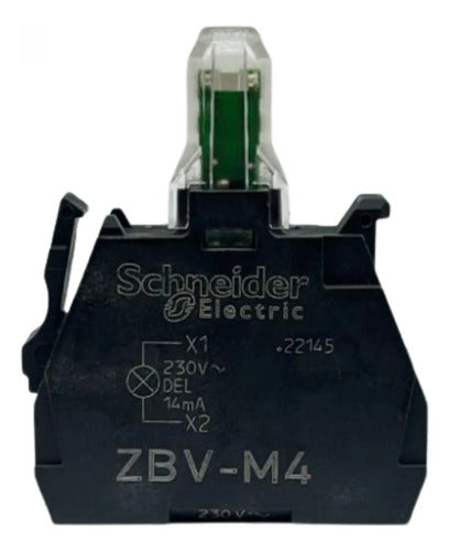 Bloco De Contato Luminoso Led Vm 230/240vca Zbvm4 Schneider Vermelho 240 Vca