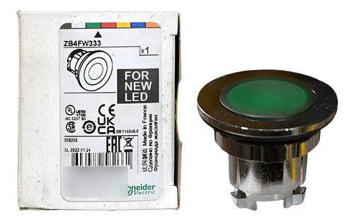 Cabeçote Para Botão Luminoso Faceado Azul Zb4fw363 Schneider Verde 0