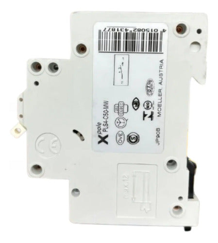 Kit Com 6 Peças: Disjuntor Unipolar Pls4-c50-mw 50a Moeller
