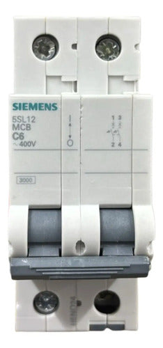 Disjuntor 2p 6a Curva C 5sl1206-7mb Siemens
