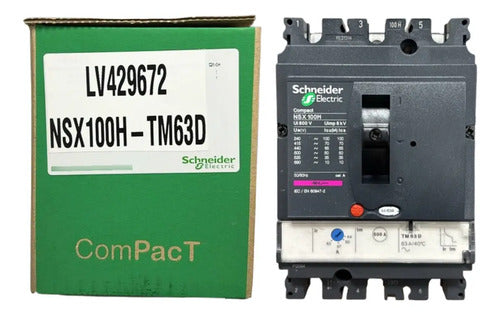 Disjuntor Tripolar 63a Nsx100h-tm63d Lv429672 Schneider