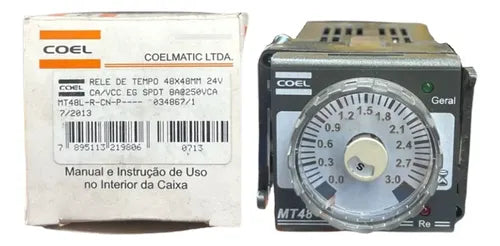 Rele Tempo Mt48l 3,0seg/min 24vca/cc Coel 24v