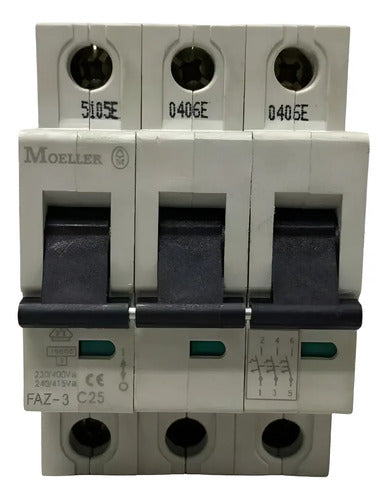Disjuntor 25a Tripolar 10ka Faz-3-c25 Moeller Novo!