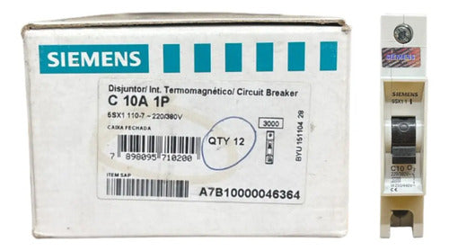 Kit Com 12: Disjuntor 10a Curva C 1p 5sx1110-7 Siemens
