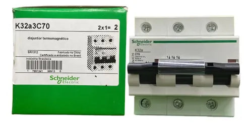 Disjuntor Easy9 3p 70a K32a3c70 Schneider - 50 60 Hz