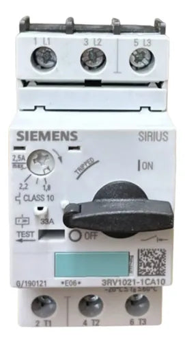 Disjuntor Motor 3rv1021-1ca10 1,8-2,5a Siemens Não Informado 50/60hz