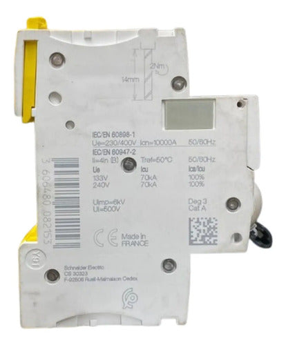Disjuntor Acti9 Ic60h 1p Curvab 0,5a 230v A9f83170 Schneider