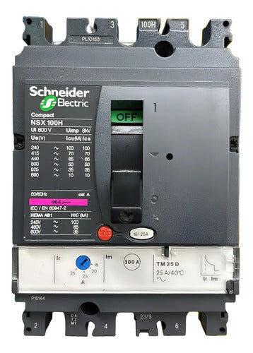 Disjuntor Tripolar 25a Nsx100h Tm25d Lv429676 Schneider