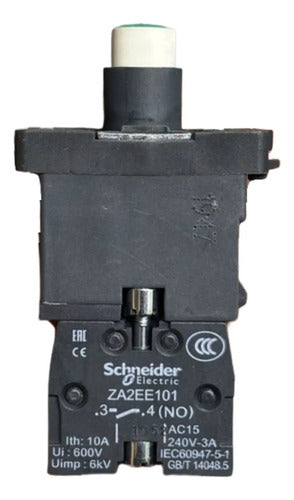 Kit Com 3: Botão Luminoso 1na 220/230vac Xa2ew33m1 Schneider Verde 220vca