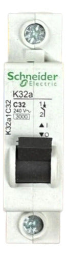 Kit Com 10 Peças: Disjuntor Unipolar K32a1c32 32a Schneider