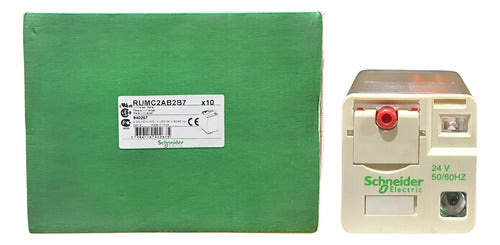 Kit Com 2: Rele Universal Com Led 10a Rumc2ab2b7 Schneider 24v