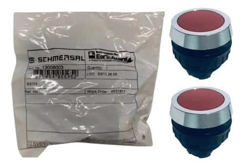 Kit Com 2: Botão Impulso B3/03 30 Mm Vermelho Ace Schmersal