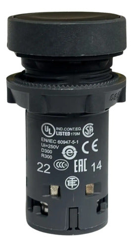 Botao 22mm Plastico Monobloco 1na+1nf Xb7nh25 Schneider Preto 0