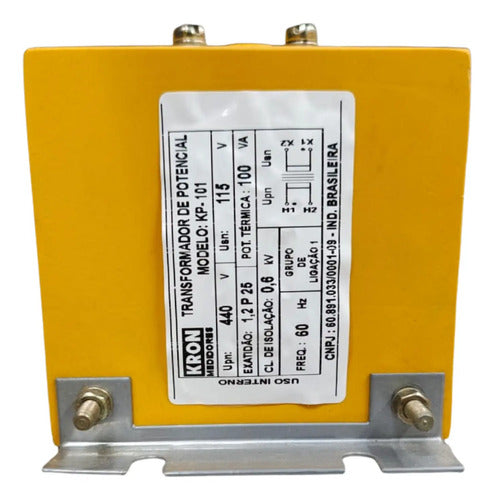 Transformador De Potencial Kp 101 440-115v Classe 1,2 Kron Amarelo