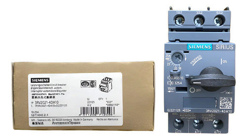 Disjuntor Motor 3rv2021-4da10 18-25a Siemens - 50/60hz