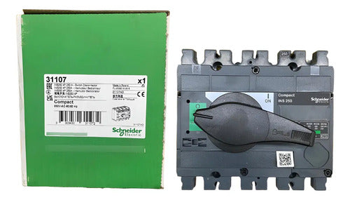 Interruptor Ins250a Tetrapolar 250a 31107 Schneider Electric Preto