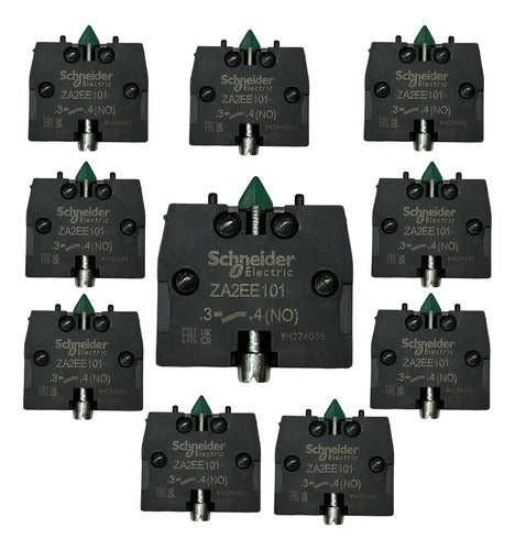 Kit Com 10: Bloco De Contato 1na Za2ee101 Schneider Não Informado 1na