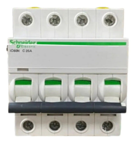Disjuntor Acti9 Ic60n 4p Curva C 25a 440v A9f74425 Schneider