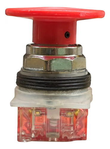 Botão Metálico 30mm 9001kr25rh6 Vermelho 1nf Schneider Vermelho -