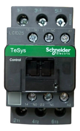 Contator Tripolar 25a 1na+1nf 220vca Lc1d25m7 Schneider 220