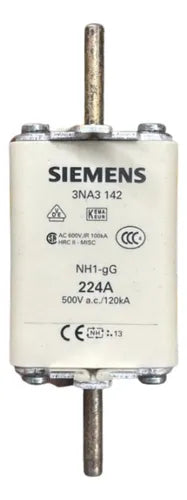Fusível Nh01 Retardado 224a 500v 3na3142 Siemens 500v