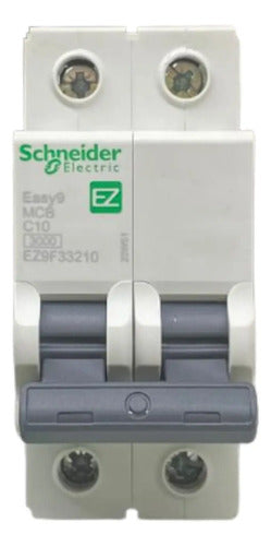Kit Com 3: Disjuntor 10a 2p 3ka 400vca Ez9f33210 Schneider