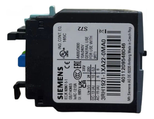 Bloco De Contato Auxiliar 2na+2nf 3rh1921-1xa22-0ma0 Siemens
