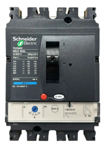 Disjuntor Tripolar 80a Nsx100l-tm80d Schneider