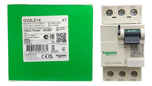 Disjuntor Motor Magnético 10a Gv2le14 Schneider 690v 50/60 Hz