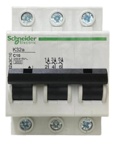 Kit C/ 2: Disjuntor Termomagnetico 3p 10a K32a3c10 Schneider