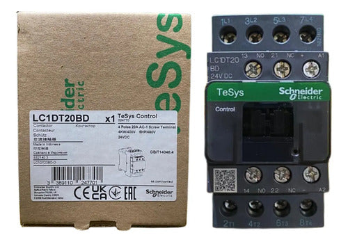 Contator Tesys Deca 4p 20a 1na+1nf 24vcc Lc1dt20bd Schneider