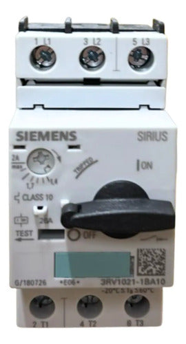 Disjuntor Motor 3rv1021-1ba10 1,4-2,0a Siemens