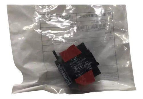 Kit Com 2 Peças: Bloco De Contato E102 2nf Ace Schmersal Preto E Vermelho Não Se Aplica