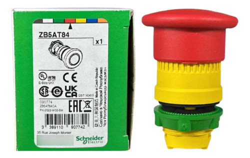 Cabeçote Para Botão De Emergência Ø22mm Zb5at84 Schneider Vermelho Não Se Aplica