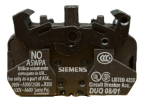Contato Auxiliar 3vl9800-2ae00 1na+1nf Siemens Não Informado