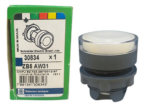 Cabeçote Para Botão Luminoso Modular 22mm Zb5aw31 Schneider Branco -