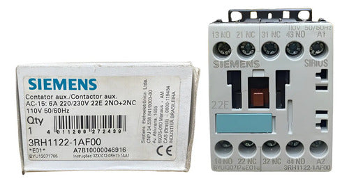 Contator Auxiliar 3rh1122-1af00 110v Siemens 127v