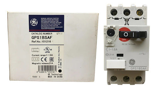 Disjuntor Motor 1,6a Gps1bsaf GE