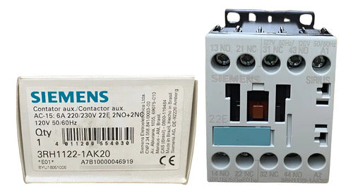 Contator Auxiliar 3rh1122-1ak20 127v Siemens 127v