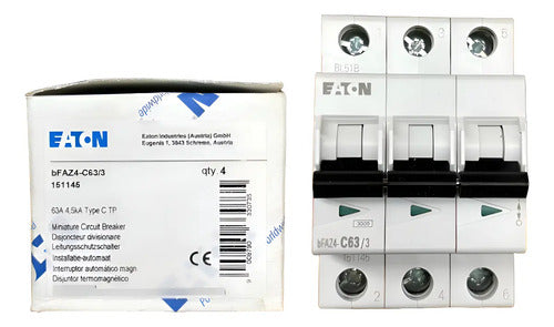 Disjuntor Tripolar Bfaz4-c63/3 63a Eaton